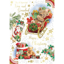 JXC2142 Nan  &Grandad Juvenile C50 Christmas Card GL50003-17