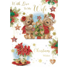 JXC0917 Wife Cute 50 Christmas Cards