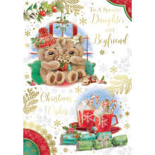 JXC2080 Daughter & Boyfriend Cute C50 Christmas Card GL50009-2