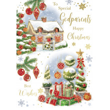 JXC1195 God Parents Trad 50 Christmas Cards