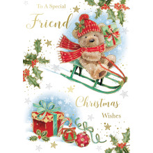 JXC1654 Friend Male Cute C50 Christmas Card GL5015-4