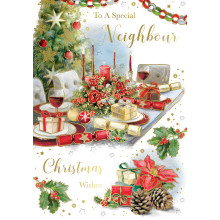 JXC1730 Neighbour Female Traditional Christmas Card GL50019-16