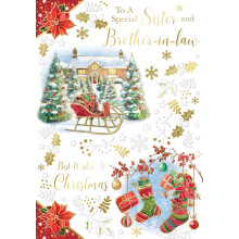 JXC2788 Sister & Brother-In-Law Trad C50 Christmas Card XGL50019-20