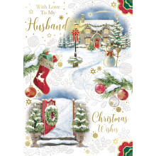 JXC2405 Husband Trad C50 Christmas Card XGL50020-6