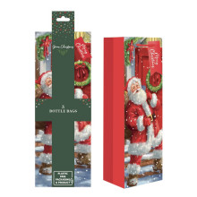 XG1114 Pack 3 Gift Bag Bottle Santa