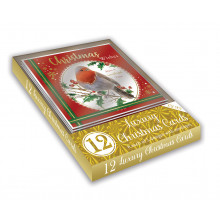 Christmas Box Cards Acetate Robin