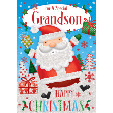 JXC0404 Grandson Juvenile 50 Christmas Cards