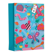 Gift Bag Decoupage Insects Extra Large