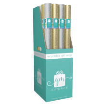 Gift Wrap Rolls Gold/Silver 1.5M
