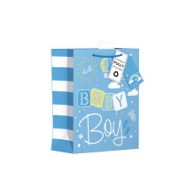 Gift Bag Blue Baby Boy Medium