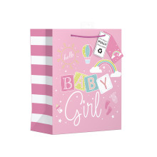 Gift Bag Pink Baby Girl Large