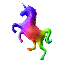 44x52" Jumbo Shaped Rainbow Unicorn Foil