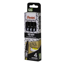 Recyclable Pentel Marker Extra Fine Black 4's