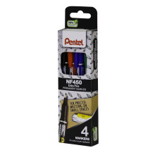 Recyclable Pentel Marker Extra Fine Assorted 4's