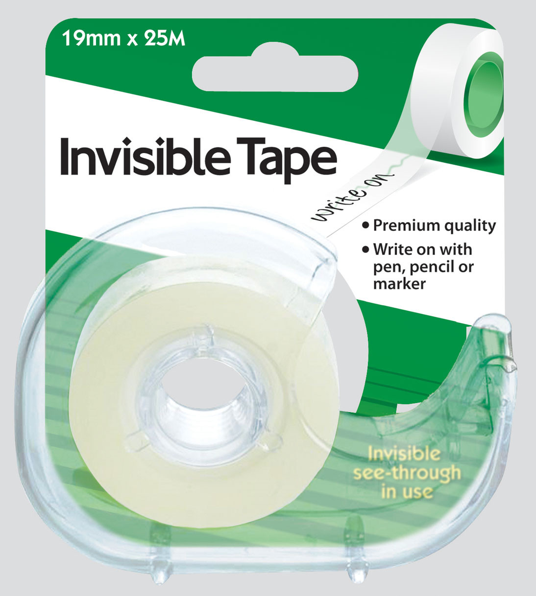 Club Invisible Tape 19mm x 25M with Dispenser